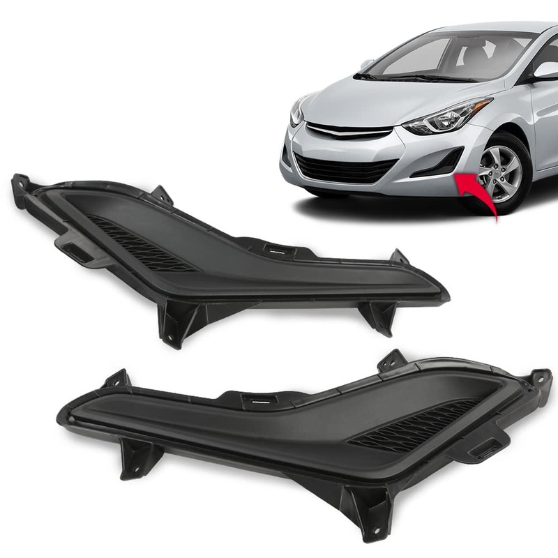 G-PLUS Front Fog Light Cover Compatible with 2016 Elantra Value