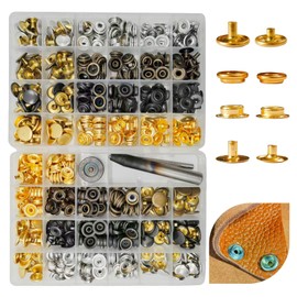 160 Sets Metal Snap Buttons with Tools 15 mm for Leather Shirt Backpacks, Hat Bag Belts, DIY Leather