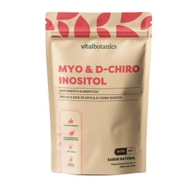 VITALBOTANICS MYO & D-CHIRO Inositol - Extracto en Polvo de 287g - Suplemento Alimenticio con Ingredientes Naturales - 70 Porciones