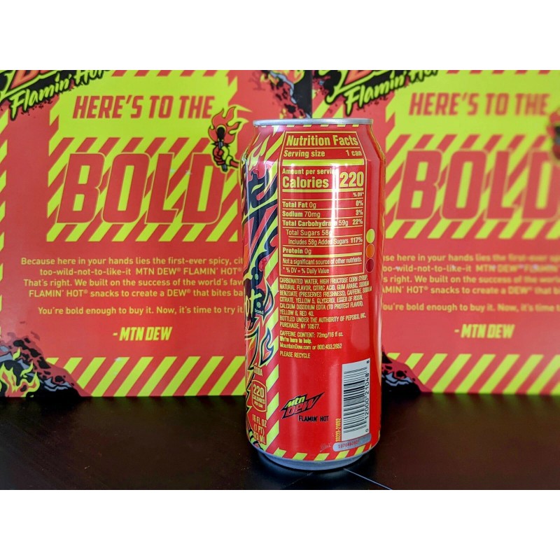 Mountain Dew Flamin Hot Limited Edition Mtn Dew 1 can
