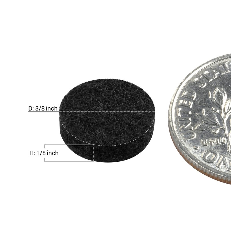 168 Pack Rok Hardware Heavy Duty 3/8" (9.5mm) Diameter Self-Adhesive