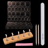 Corconess Nail Stand For Press On Nails With 480PCS Pink