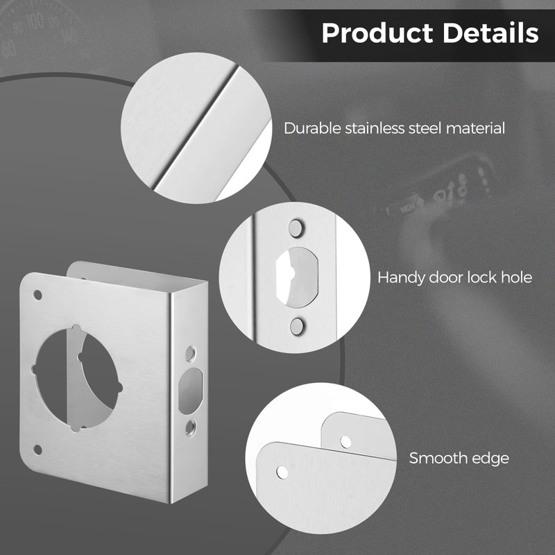 Lock and Door Reinforcer, Door Lock Reinforcement Plate, Stainless Steel