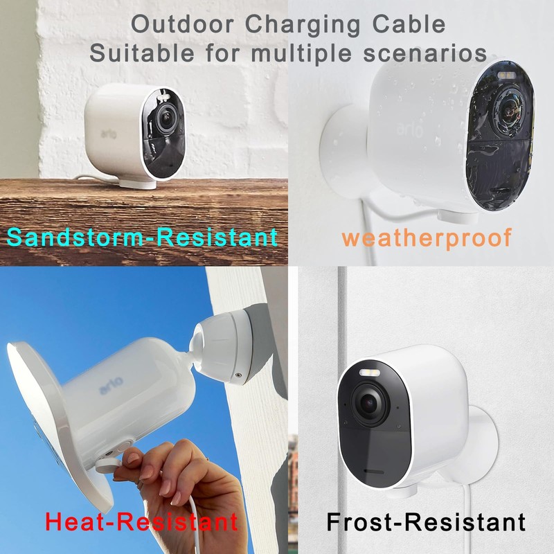 Arlo Camera Charger 2 Pack 10FT Compatible with Arlo Pro