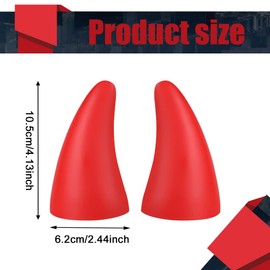 RGOAANC Devil Horns for Car, 3D Devil Horn Roof Decoration Parts, 4.3 Inch Elasticity Anti Collision Protector Decals, Car Roof Sticker Automotive Exterior Accessories Universal for Truck, SUV, Car