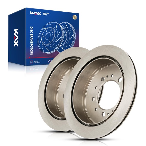 KAX Rear Brake Rotors Compatible with Toyota Tundra 2007-2021, Toyota