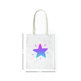 Le Jardin du Lin Bedruckte Einkaufstasche, Tasche, Faltbar, Stofftasche mit Zwei Langen Henkeln, Größe: 34x40 Cm