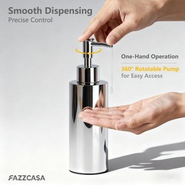 Stainless Steel Round Lotion Pump Dispenser (7.5OZ/220ML)