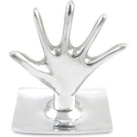 Porta anillos organizador de joyeria | Artesanía Orgullosamente Mexicana | Hecho a mano de aluminio | Exhibidor para joyería anillos | Excelente Regalo | Anillero con base resistente | Alamos Pewter