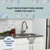 STEYDA Black Steel Dish Cloth Rail for Kitchen, Towel Holder