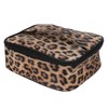 2pcs Leopard Print Makeup Bag Waterproof Multifunction Large Capacity Leopard