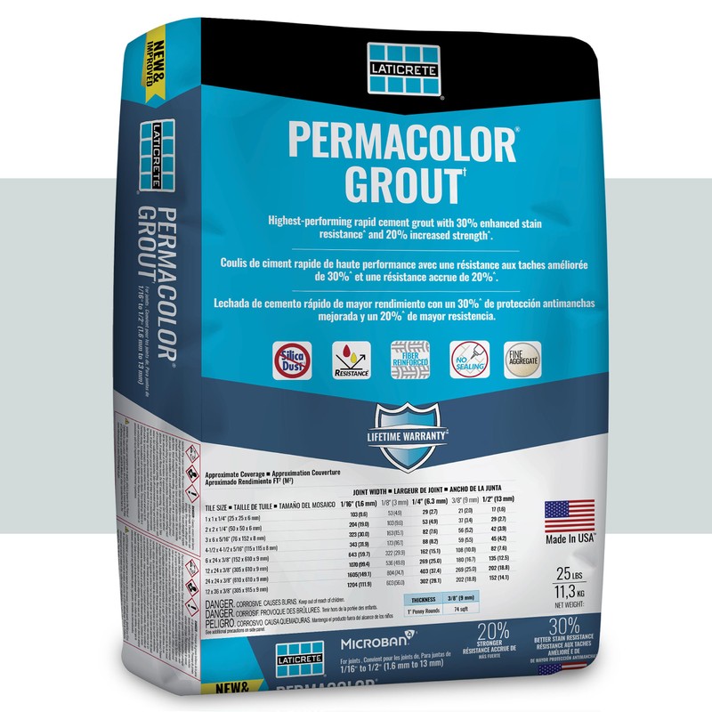 Laticrete PERMACOLOR Grout, Silver Shadow 25 lb.