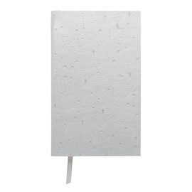 C.R. Gibson Silver Debossed Moon and Stars Medium Lined Journal Notebook, 320pgs, 5 W x 8.2 H Inches