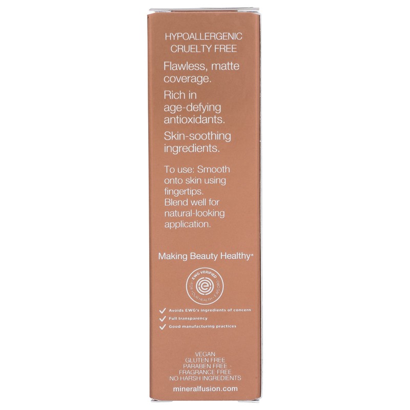 Mineral Fusion Full Coverage Foundation, Liquid Foundation - Deep 4-