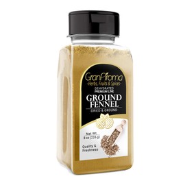 GranAroma Ground Fennel, 8 oz, Light Anise Flavor, Cooking & Baking (8 Ounce)