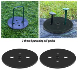 eMagTech Pack of 100 Peg Protective Cap Replacement Washer Plastic Garden Stakes Cover Seal Washers Accessories for Garden Black and Green