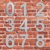 Large Brushed Modern House Number -8 Inch 203mm Height, Made