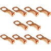 10 Pack 6 AWG 3/8" Bare Copper Ring Terminals, Heavy