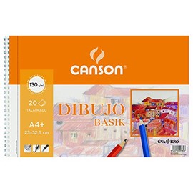 Canson 200409580 Zeichenblock, 130 g, 20 Blatt, A4