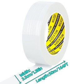 2Pack MILEQEE Window Weather Stripping Door Seal Tape White, 1.38in x 164FT, Automotive Weatherstrip Adhesive Seal Strip for Car Auto Trunk, Weatherproof Gap Sealing Sealer Draft Blocker, Easy Removal