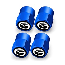 Hisport Hex 016 Blue 4pcs Universal Car Tire Valve Stem Caps Air Cover Fit Mazda Accessories