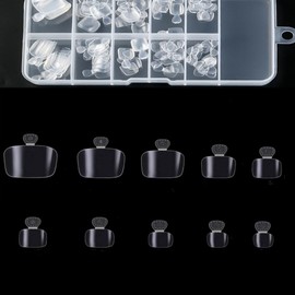Changyeah Clear Fake Toenails,100 Pcs Fake Toenails,False Toes Nails Cute Artificial Beach Full Cover Toenail for Women,10 Different Sizes Clear Toe Nails False for Gel Art DIY Fast Manicure