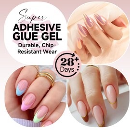 UNA GELLA UV Gel Nail Glue 20ml for Nails Tips, Super Strong Solid Glue Gel U V/LED Lamp Curing Required for Fake Acrylic Nail Tips, Press On Nails Art Extension