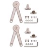ANCLLO 2PCS Soft Close Lid Support Hinges with Screws Folding