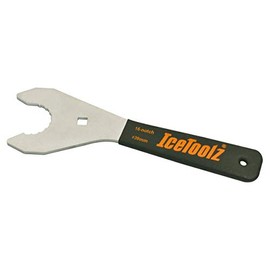IceToolz 11C1 Crank Tool, Black, uni Pedal Wrench with Hook & Freewheel Remover – 15mm Connection, 23cm Cr-Mo Steel