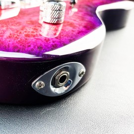 OVSAL 1/4" Guitar Output Jack Socket, Steel Input Jack（Chrome）