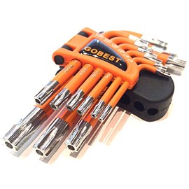 GOBEST GB-0012 Short Torx Security Tamper Proof Key Set 9 pcs T10-T50
