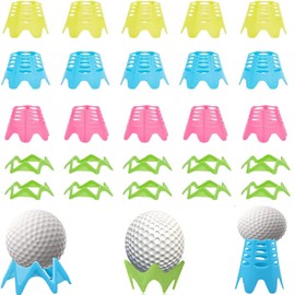 CAVLA 25 Pack Plastic Golf Tees, Portable Golf Tee, Plastic Golf Simulator Practice Training Tees Reduce Spin and Friction for Home Outdoor Indoor Golf Mat, Driving Range and Turf, Tall and Short
