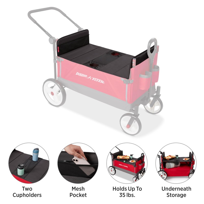 Radio Flyer Folding Table for Wagons, Collapsible Wagon Cart Table,