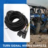 Vkinman UTV Turn Signal Wiring Harness with Rocker Switch Flasher