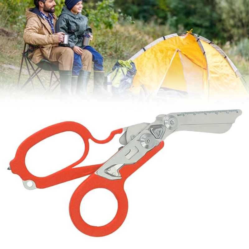 Emergency Response Shears Foldable Shear with Ring Cutter Glass Breaker