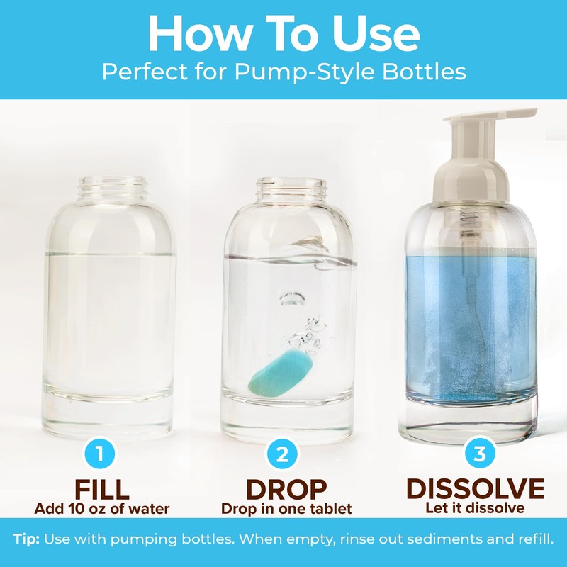 MELTINGTABS Foaming Hand Soap Tablets Refill Tablets – Ocean Scent,