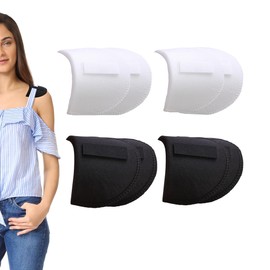 TUKEVA 4 Pairs Suit Shoulder Pads Clothing Shoulder Pads with Velcro Shoulder Pads Made of Thickened Foam Clothing Sewing Foam Pads for Women Men Blazer Coat DIY T-Shirt