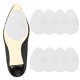 Shoe Grips on Bottom of Shoes, Silica Gel Non Slip Shoe Pads Self Adhesive Shoe Sole Protector Stickers for Heels Anti Slip (White semi-Transparent 8 pcs)