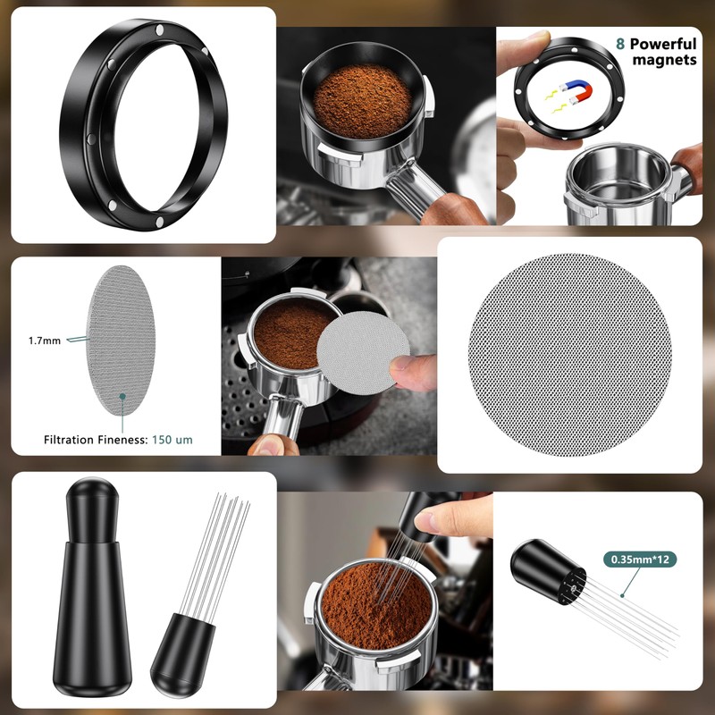 7 Pack Espresso Accessories Kit,54mm Espresso Tool Kit | Espresso