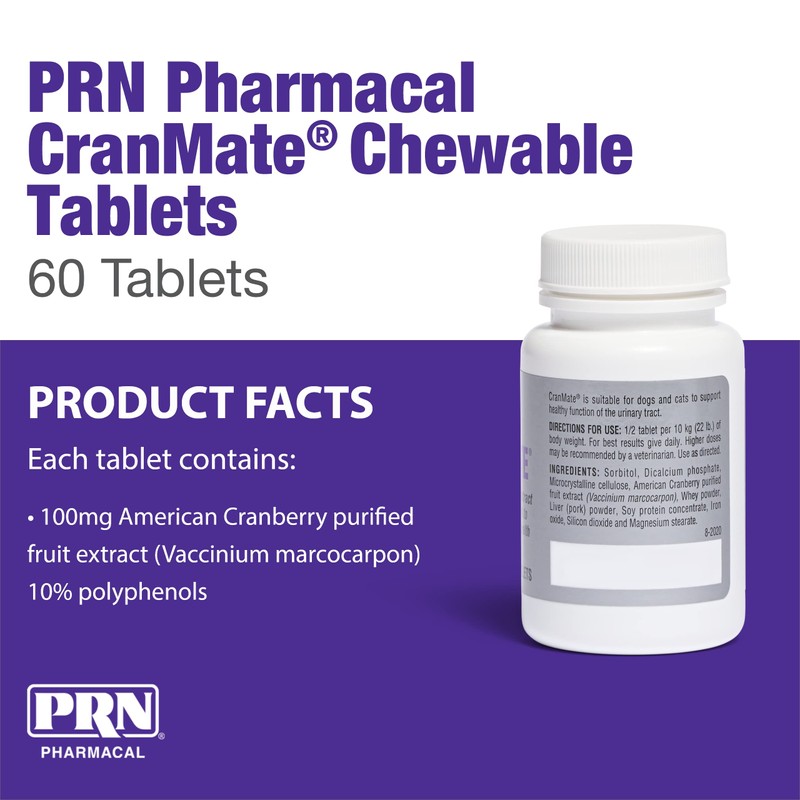 PRN Pharmacal CranMate Cranberry Supplement - Chewable Cranberry Extract Nutritional