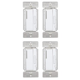 Eaton (case of 4) Eaton Z-wave Plus dimmer sitch, White, Single Pole, 120 VAC, 300W
