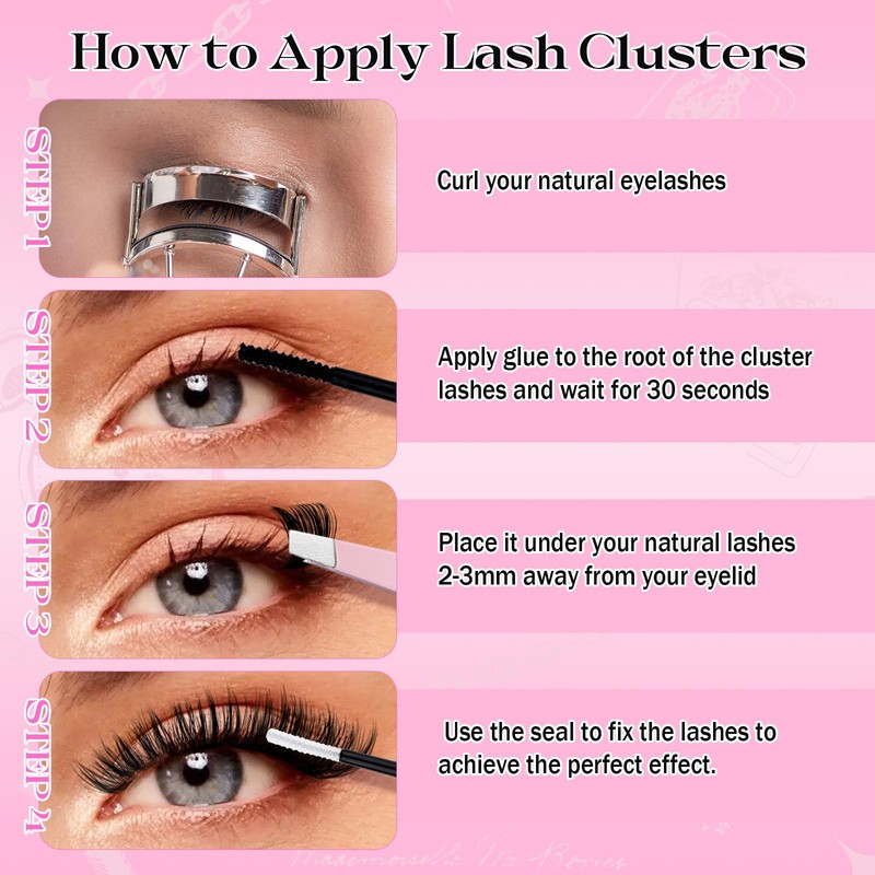 Fluffy Lash Clusters 60D 80D 100D 150D Volume Eyelash Clusters
