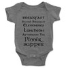 Brain Juice Tees Second Breakfast LOTR Baby One Piece (0M-Newborn,