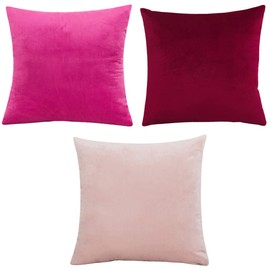 YunJeude Cushion Covers 60x60cm Nordic Set of 3 Fashion Cute Velvet Solid Modern Antique Natural Zipper Interior Home Decor Car Room Decor Cushion Cover for Sofa Backrest Decorative Pillow Cover