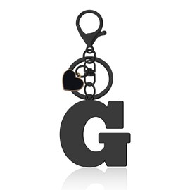 Fashion Alphabet Initial Letter Keychain Keyring Alphabet Keychain for Women Initial Letter Keyring Bag Charm Birthday Gift for Female Girls Women Girlfriend Heart Pendant Key Ring for Wallet Purses