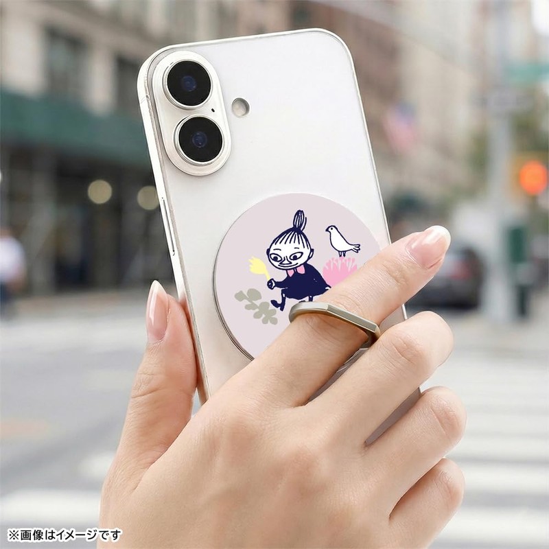 Rayout RJ-AMGR3C/MT114 Smartphone Ring, Moomin, Little Mi, Magsafe, Magnetic Stand,