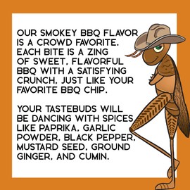 Tricky Cricky Edible Flavored Cricket Snacks for Humans - USA Grown - Unique & Healthy Gourmet Snacks for Adults - High Protein, Low Carb, Low Calorie Dried Edible Bugs for People - BBQ - 1 Oz