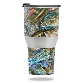MightySkins Skin Compatible with RTIC Tumbler 30 oz. (2017) - Action Fish Puzzle | Protective, Durable, and Unique Vinyl Decal wrap Cover | Easy to Apply, Remove, and Change Styles | Made in The USA
