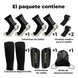Jasu Calceta Antiderrapantesy Medias Recortadas Para Futbol Negro L