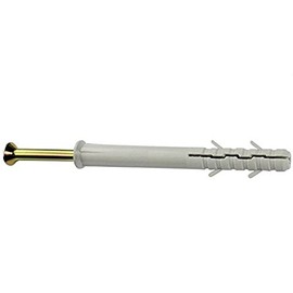 Merriway BH02841 (5 Pcs) Screw Type Solid Wall Frame Fixing with Nylon Plug M10 x 160mm (3/8 inch x 6.3/8 inch) - Pack of 5 Pieces